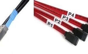 AC144407-1M : One External Mini-SAS HD SFF8644 to Four SATA Seven pin